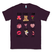 Plum god says i am valentine's day Classic Tee - MaliasSmallBusiness
