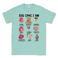 Seafoam god says i am valentine's day Classic Tee - MaliasSmallBusiness