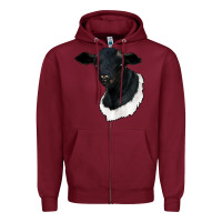 Burgundy dorper sheep Zipper Hoodie - RanaPortraitStore