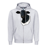 Heather Grey dorper sheep Zipper Hoodie - RanaPortraitStore