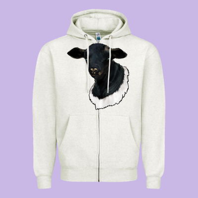 Dorper Sheep Zipper Hoodie Designed By Ranaportraitstore