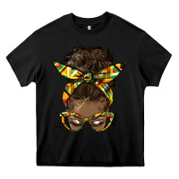 Black afro bun Heavy Core Tee - HRA Design Shop
