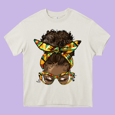 Afro Bun Heavy Core Tee Designed By Hra Design Shop