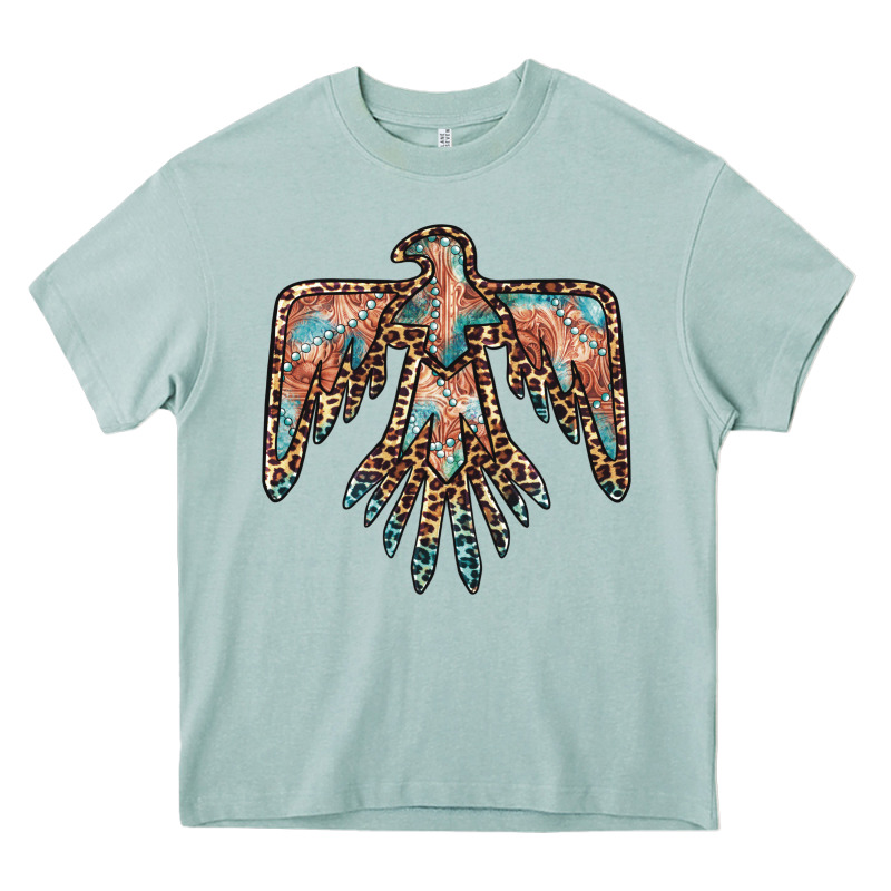 Thunderbird Leopard Leather Heavy Core Tee by BarkalooDesign | Teevron