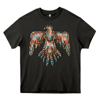 Asphalt thunderbird leopard leather Heavy Core Tee - BarkalooDesign