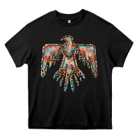 Black thunderbird leopard leather Heavy Core Tee - BarkalooDesign