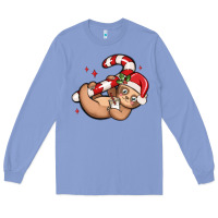 Colony Blue cute christmas sloth Long Sleeve Tee - MaliasSmallBusiness