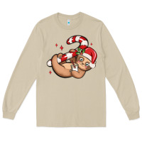 Mushroom cute christmas sloth Long Sleeve Tee - MaliasSmallBusiness