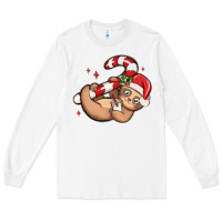 White cute christmas sloth Long Sleeve Tee - MaliasSmallBusiness