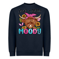 Navy just a little moody Heavyweight Sweatshirt - MaliasSmallBusiness