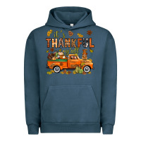 Pigment Midnight Navy it's thankful y'all with truck bbs Urban Hoodie - BundleAndBundleShop