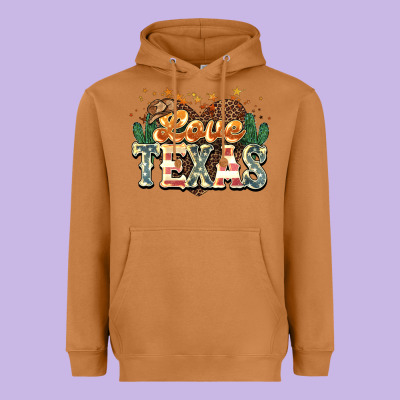Love Texas 4th Of July Heavyweight Hoodie Designed By Howdyjamesfarm