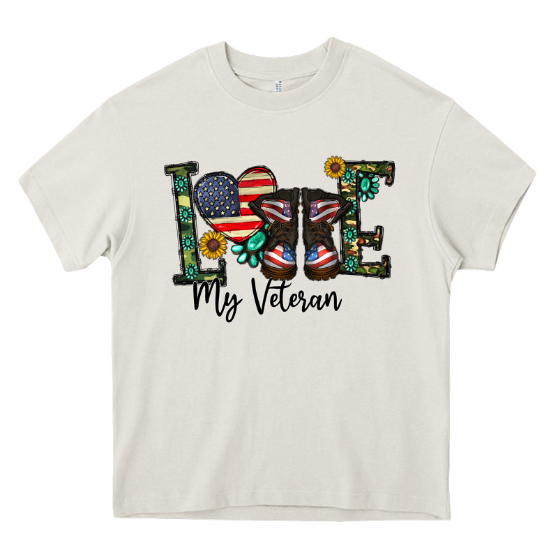 Love My Veteran Heavy Core Tee by CowhideDigitalArt | Teevron