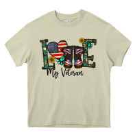 Mossy love my veteran Heavy Core Tee - CowhideDigitalArt