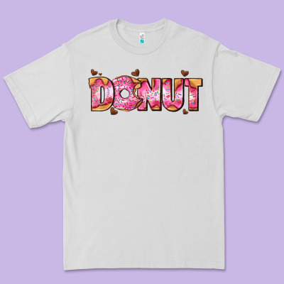 Donut With Donut And Hearts Premium Tee Designed By Adodesignshop