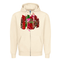 Sandshell Christmas Flamingo Zipper Hoodie - Bettercallsaul