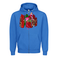 True Royal Christmas Flamingo Zipper Hoodie - Bettercallsaul