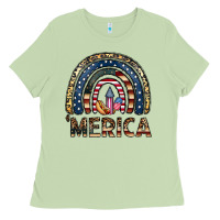 Matcha merica rainbow Ladies Tee - CowhideDigitalArt