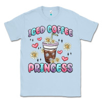 Dusty Blue iced coffee princess Classic Tee - MaliasSmallBusiness