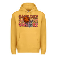 Mustard game day game day game day basketball Premium Hoodie - HowdyJamesFarm