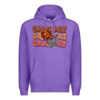 Purple game day game day game day basketball Premium Hoodie - HowdyJamesFarm