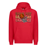 Red game day game day game day basketball Premium Hoodie - HowdyJamesFarm