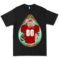 Black american football and western roses teardrop Premium Tee - BundleAndBundleShop