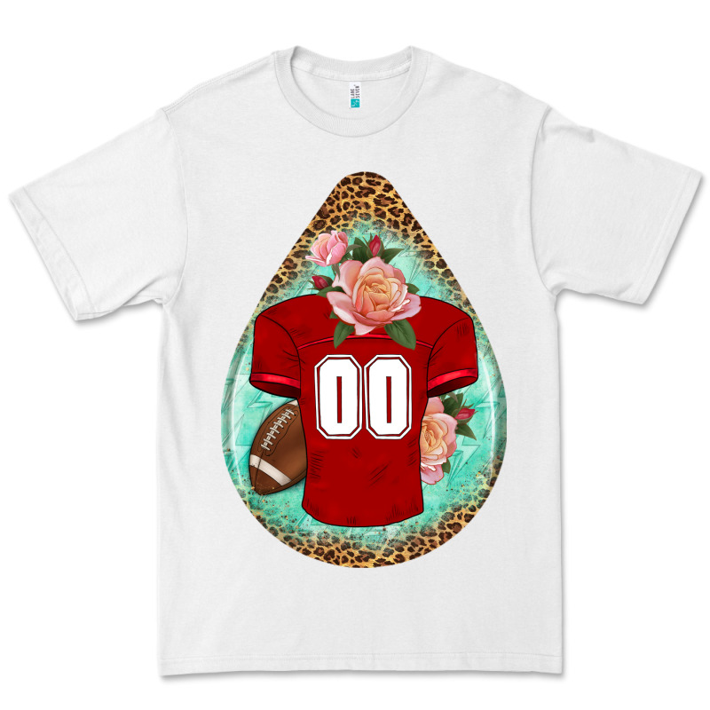 American Football And Western Roses Teardrop Premium Tee by BundleAndBundleShop | Teevron