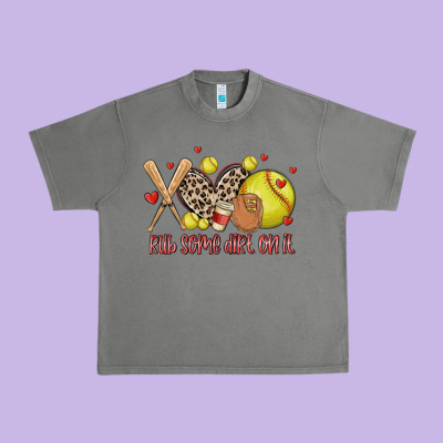 Rub Some Dirt On It Softball Urban Heavy Tee Designed By Maliassmallbusiness