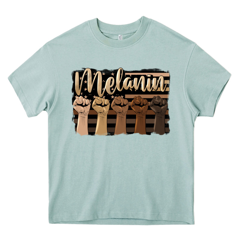 Melanin American Flag Heavy Core Tee by HRA Design Shop | Teevron