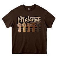 Chocolate Brown melanin american flag Heavy Core Tee - HRA Design Shop