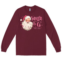 Burgundy santa and co Long Sleeve Tee - MaliasSmallBusiness