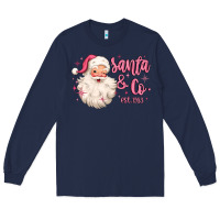Navy santa and co Long Sleeve Tee - MaliasSmallBusiness