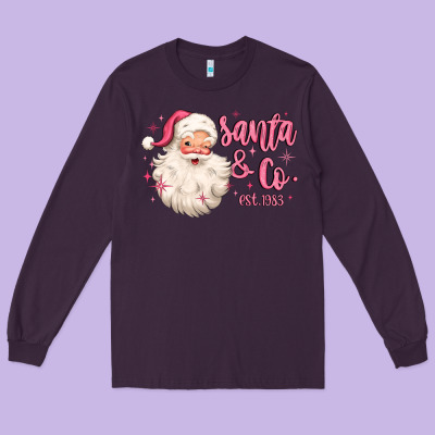 Santa And Co Long Sleeve Tee Designed By Maliassmallbusiness