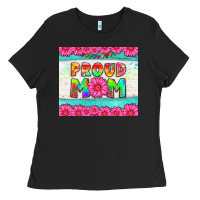 Black proud mom Ladies Tee - HRA Design Shop
