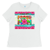 White proud mom Ladies Tee - HRA Design Shop