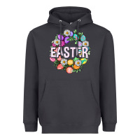 Easter With Eggs And Daisy Easter Day Heavyweight Hoodie | Teevron