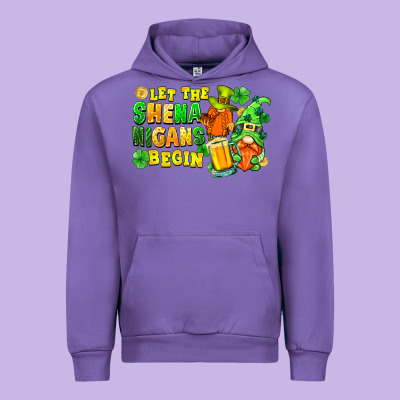 Let The Shenanigans Begin St. Patrick's Day Urban Hoodie Designed By Fadigitalartstudio
