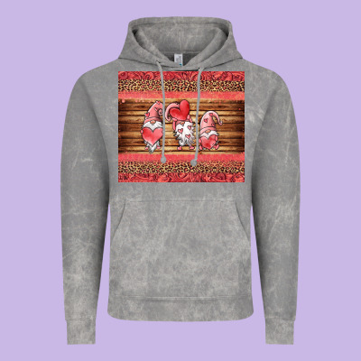 Valentines Day Gnomes Leopard Vintage Hoodie Designed By Jasminsmagicworld