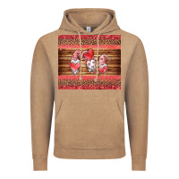 Vintage Coffee valentines day gnomes leopard Vintage Hoodie - Jasminsmagicworld