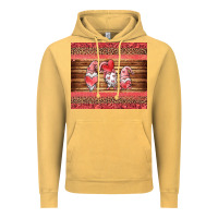 Vintage Mustard valentines day gnomes leopard Vintage Hoodie - Jasminsmagicworld