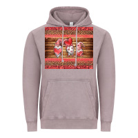 Vintage Zinc valentines day gnomes leopard Vintage Hoodie - Jasminsmagicworld