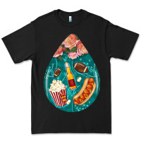 Black american football and western roses teardrop Premium Tee - BundleAndBundleShop