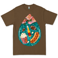 Cacao american football and western roses teardrop Premium Tee - BundleAndBundleShop