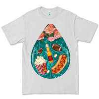 Dove Grey american football and western roses teardrop Premium Tee - BundleAndBundleShop