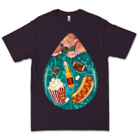Plum american football and western roses teardrop Premium Tee - BundleAndBundleShop