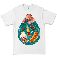 White american football and western roses teardrop Premium Tee - BundleAndBundleShop