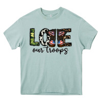 Arona love our troops Heavy Core Tee - CowhideDigitalArt