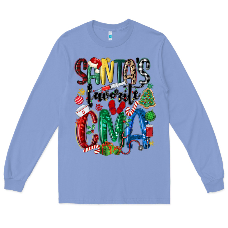 Santas Favorite Cma Nurse Long Sleeve Tee by MaliasSmallBusiness | Teevron