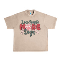 French Oak less people more dogs Urban Heavy Tee - MaliasSmallBusiness